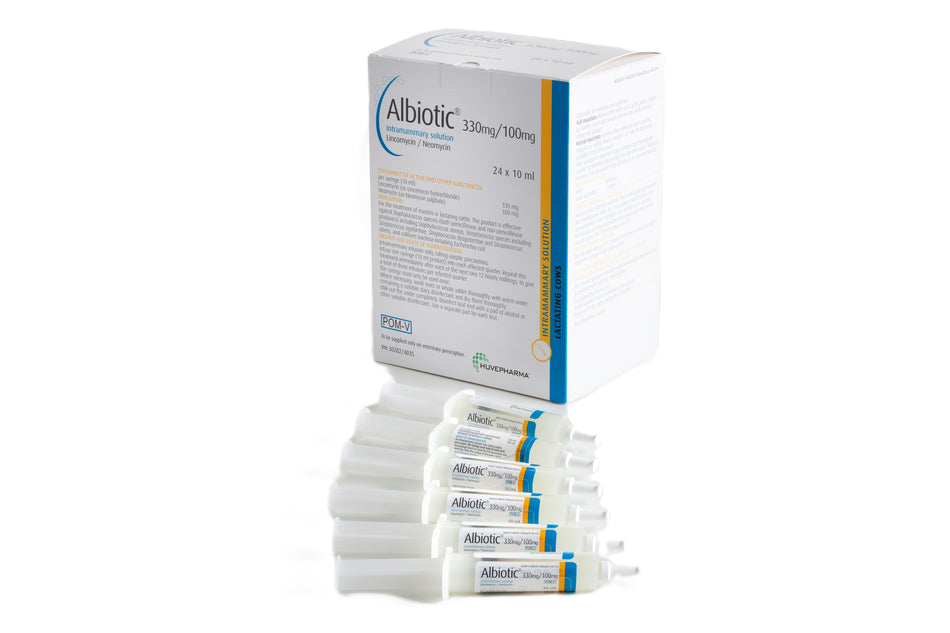 Albiotic 330mg/100mg Intramammary Solution, Box of 24 x 10