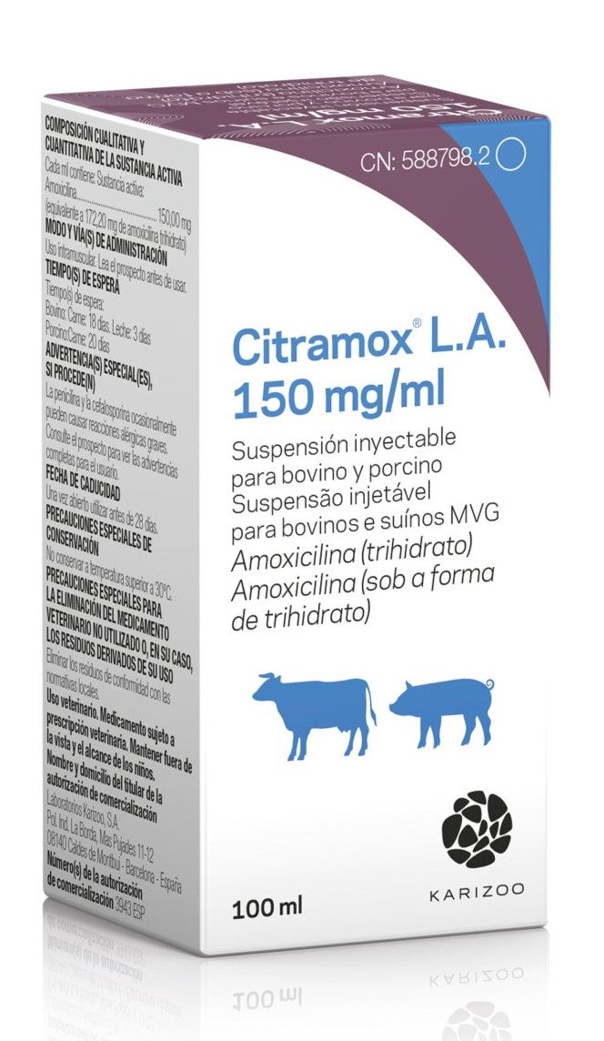 Citramox LA 150 mg/ml Suspension for Injection 100ml